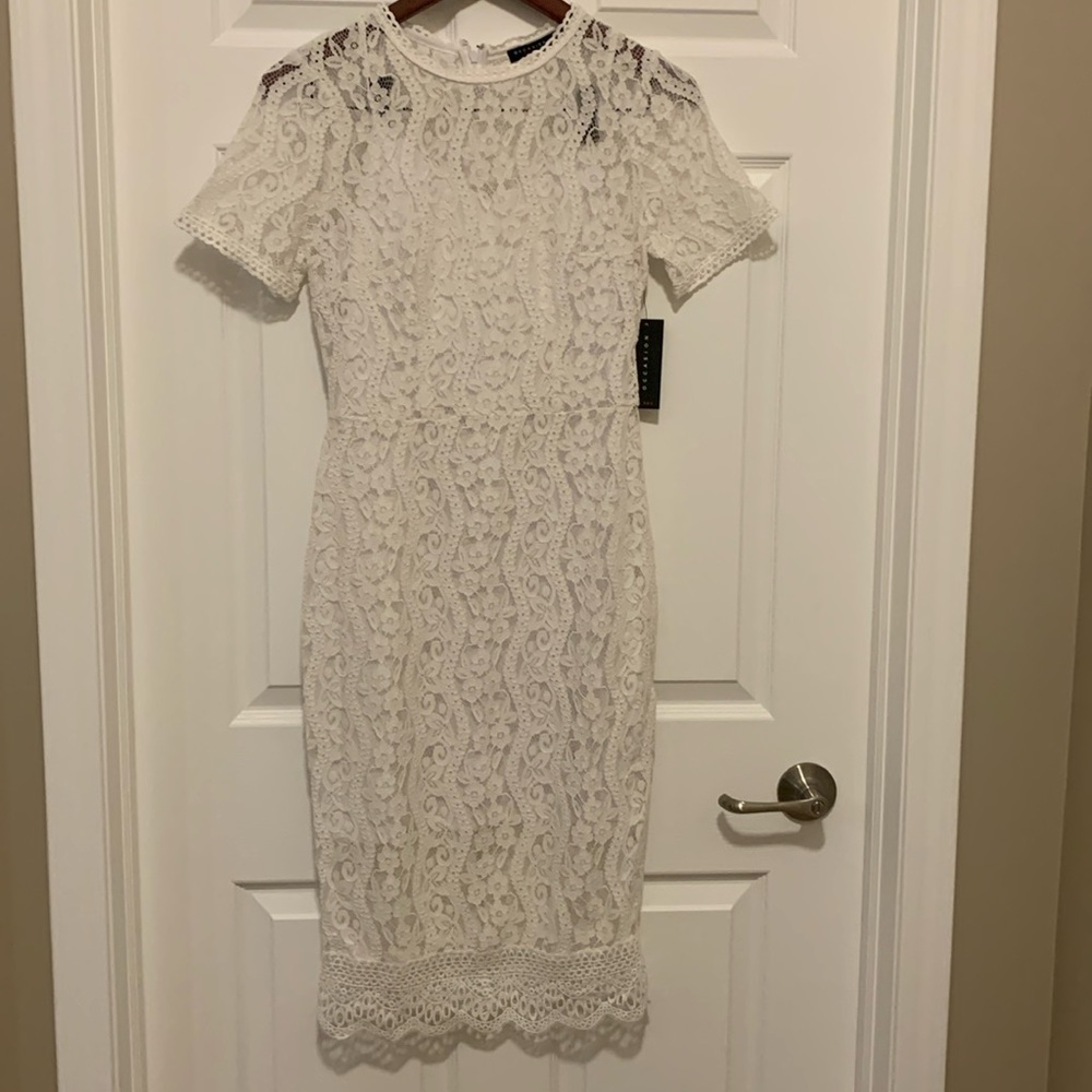 Occasion by Dex white lace dresss, never worn